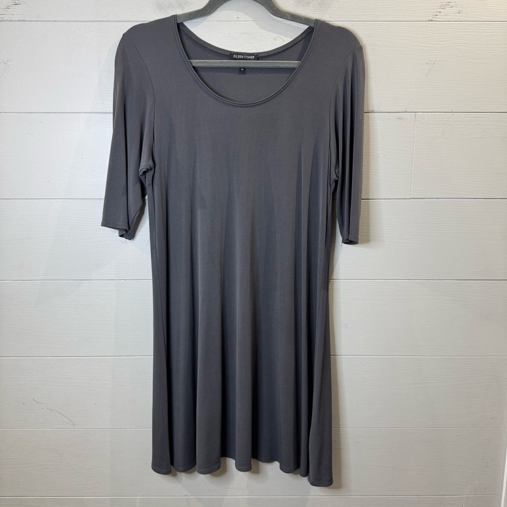 Eileen Fisher Women's Silk Stretch Jersey Knit Dress Size Medium